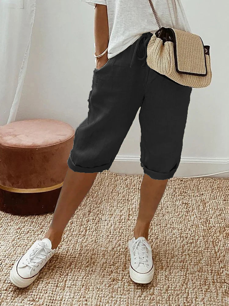 DANICA I VERSATILE LINEN SHORTS