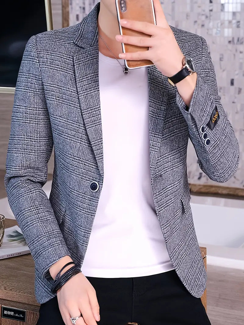 NASH I TRENDY PLAID BLAZER