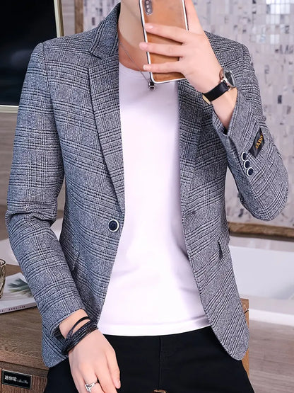 NASH I TRENDY PLAID BLAZER