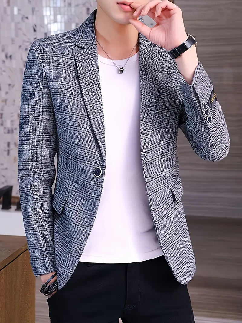 NASH I TRENDY PLAID BLAZER