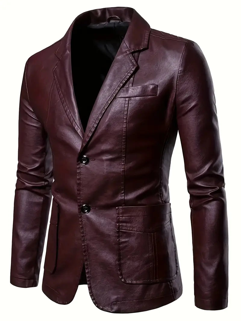 STERLING I CLASSIC LEATHER BLAZER