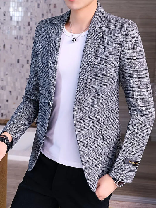 NASH I TRENDY PLAID BLAZER