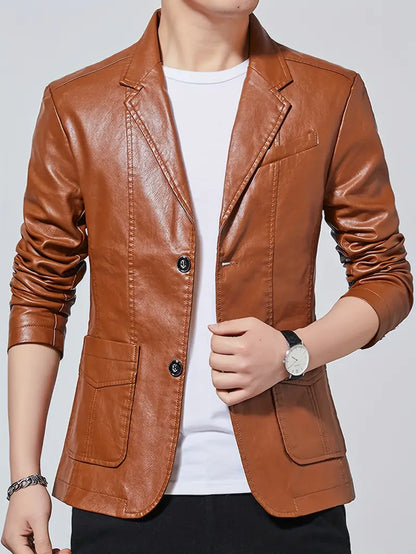 STERLING I CLASSIC LEATHER BLAZER