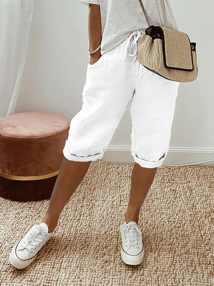 DANICA I VERSATILE LINEN SHORTS