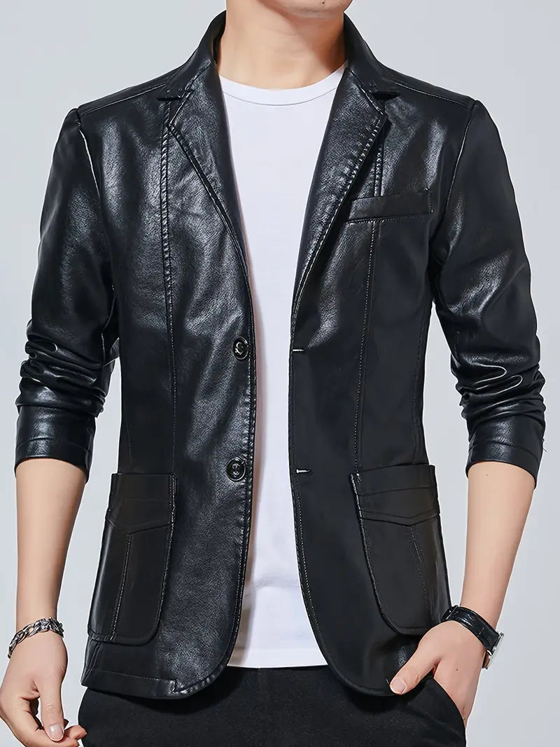 STERLING I CLASSIC LEATHER BLAZER