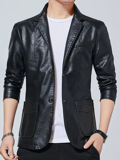 STERLING I CLASSIC LEATHER BLAZER